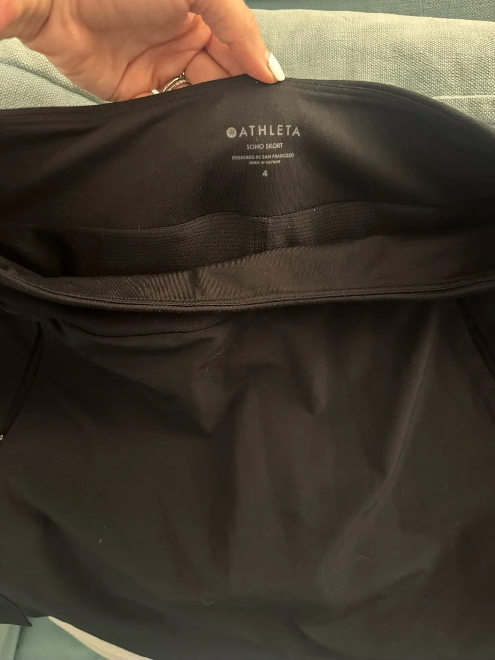 Athleta Black Skort with Smooth Waistband